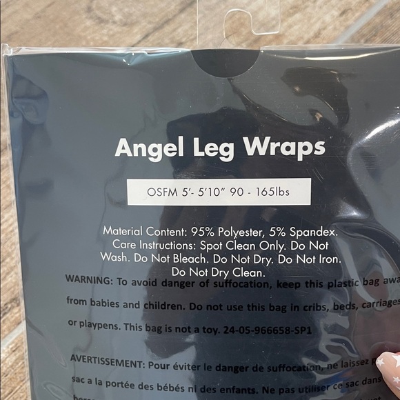 NWT Spirit Halloween Angel Leg Wraps in White OS - Picture 4 of 4